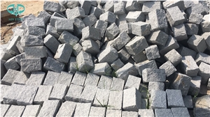 G633 Grey Granite Cobble Cube Stone