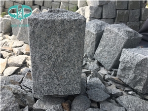 G633 Grey Granite Cobble Cube Stone