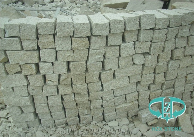 G682 Granite Cobbles with Natural Face