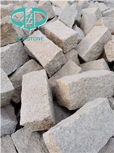G682 Yellow Granite Cube Cobble Stone