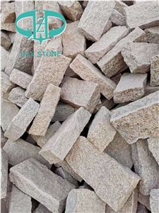 G682 Yellow Granite Cube Cobble Stone