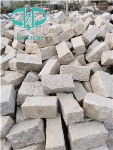 G682 Yellow Granite Cube Cobble Stone