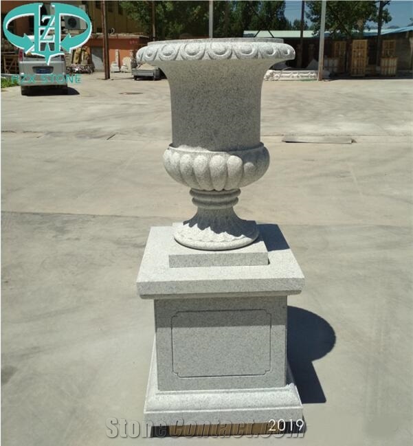 Granite Stone Carving Sculpture Planter Flowerpot