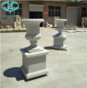 Granite Stone Carving Sculpture Planter Flowerpot