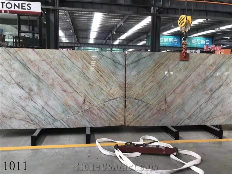 Greece Aurora Marble Slab Tiles Book Match