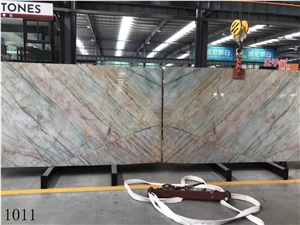 Greece Aurora Marble Slab Tiles Book Match