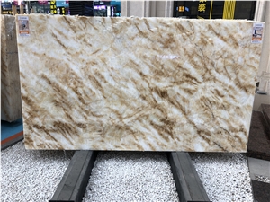 Guangxi Yellow Ice Jade Marble Stone Slabs