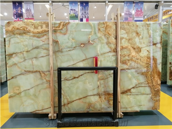 High Quality Champagne Jade Slab