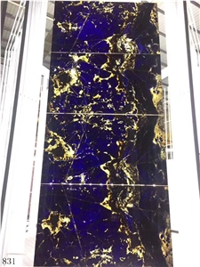 Iran Blue Lotus Crystal Marble Slab Walling Tile