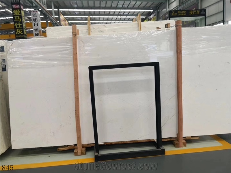 Italy Cartie White Marble Slab Wall Floor Tile Use