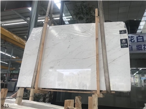 Italy Cartie White Marble Slab Wall Floor Tile Use