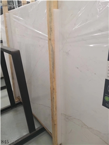 Italy Cartie White Marble Slab Wall Floor Tile Use