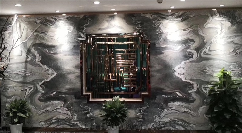 Italy Kinawa Violet Marble Slab Tiles Book Match