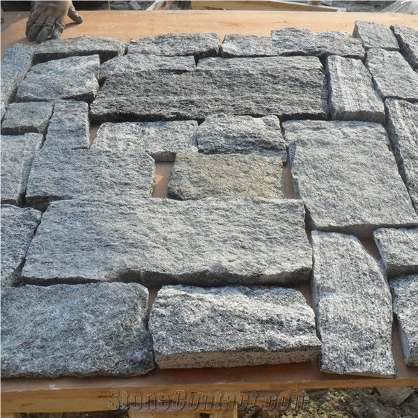 Light Grey Stacked Stone Veneer Wall Calddings