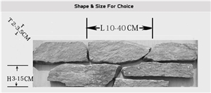 Light Grey Stacked Stone Veneer Wall Calddings