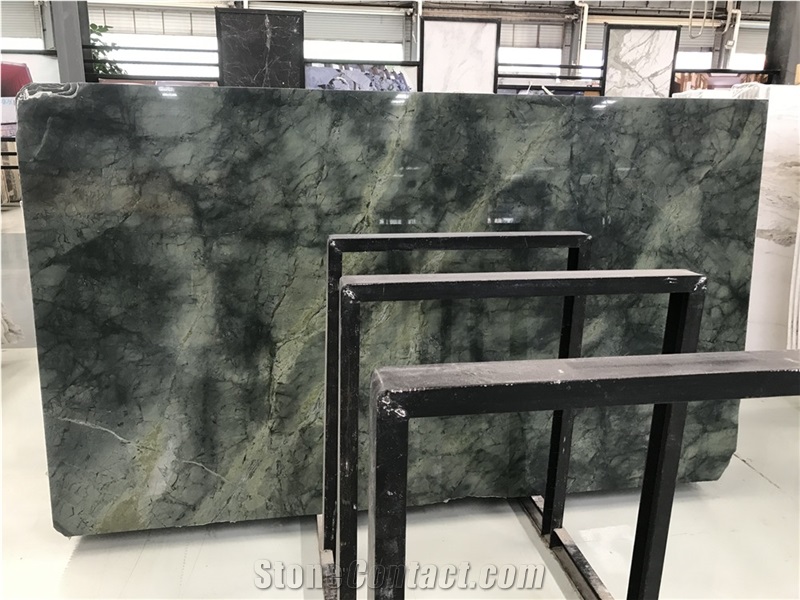 Luxury Peacock Green Marble Step Tiles