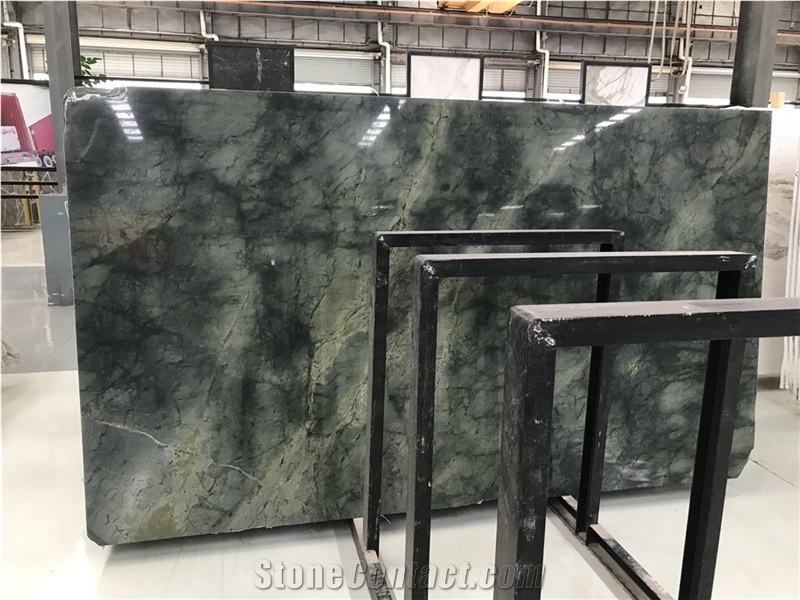 Luxury Peacock Green Marble Step Tiles