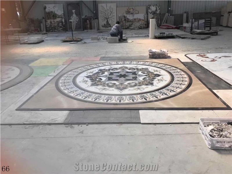 Marble Waterjet Pattern Floor Lobby Use