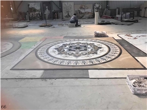 Marble Waterjet Pattern Floor Lobby Use