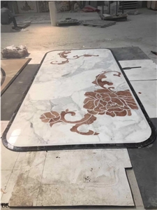 Marble Waterjet Pattern Floor Lobby Use