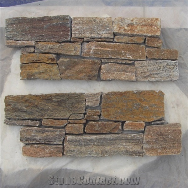 Natural Brown Slate Loose Stone Wall Claddings