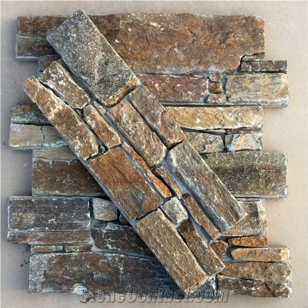 Natural Brown Slate Loose Stone Wall Claddings