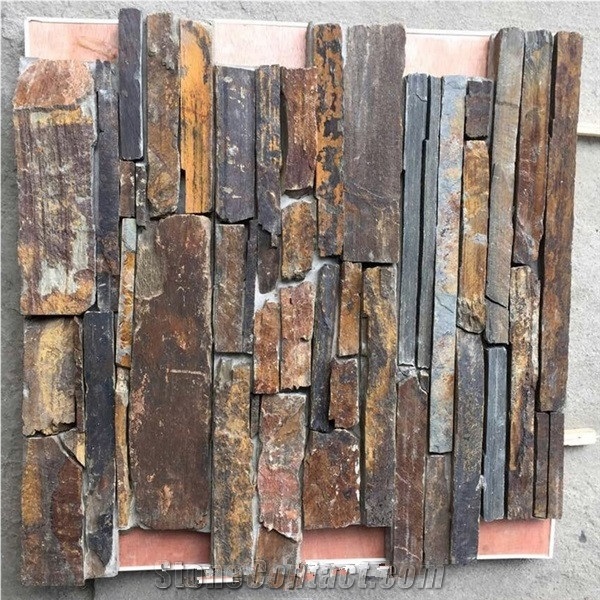 Natural Brown Slate Loose Stone Wall Claddings