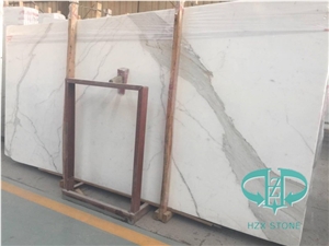 Natural White Marble Gold Veins Calacatta