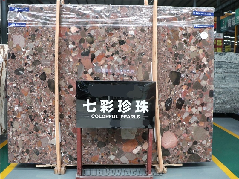 Palladio Rain Pebble Granite Colorful Pearl Slabs