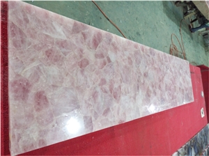 Pink Crystal Gemstone Bathroom Vanity Tops