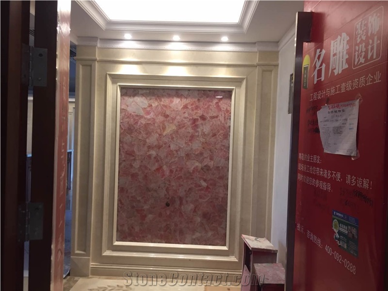 Pink Crystal Gemstone Wall Panels