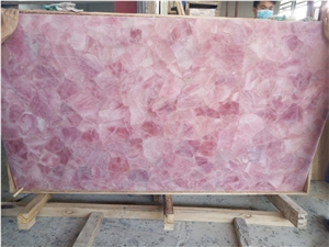 Pink Crystal Semiprecious Stone Table Top