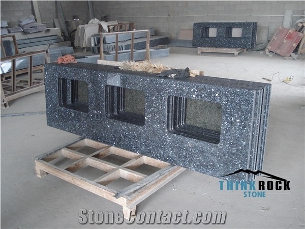Prefab Blue Pearl Granite Countertops