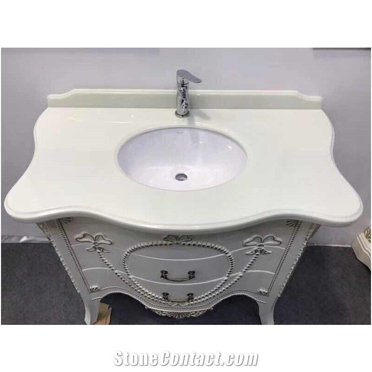 Pure White Nano Crystallized Glass Stone for Basin