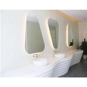 Pure White Nano Crystallized Glass Stone for Basin