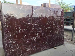 Red Marble,Rosso Levanto Marble Floor Staircase