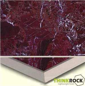 Rosso Levanto Marble Lightweight Honeycomb Panels
