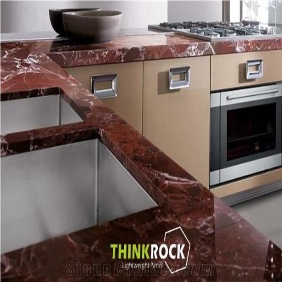 Rosso Levanto Marble Lightweight Honeycomb Panels