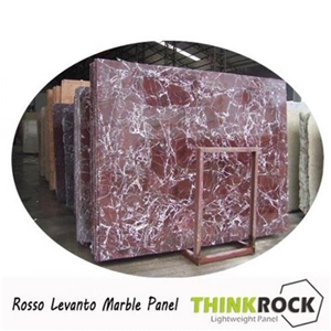 Rosso Levanto Marble Lightweight Honeycomb Panels