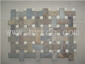 Slate Mosaci Tile for Flooring Wall Pattern Mosaic