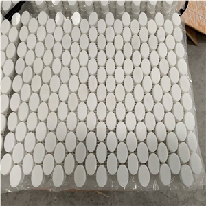 Thassos White Marble Mosaic Tiles Thassos White Marble Mosaic Tiles