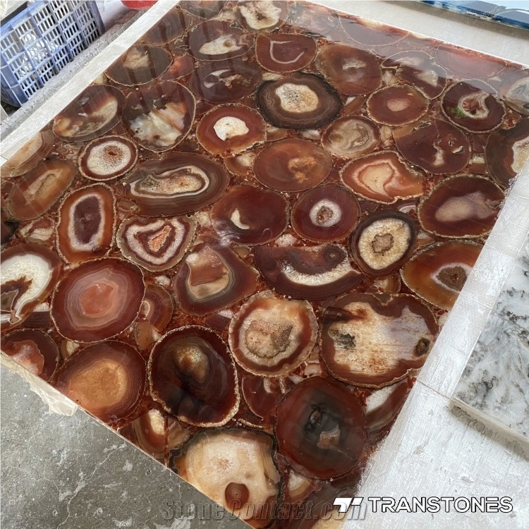 Transtones Factory Price Agate Stone Counter Decor