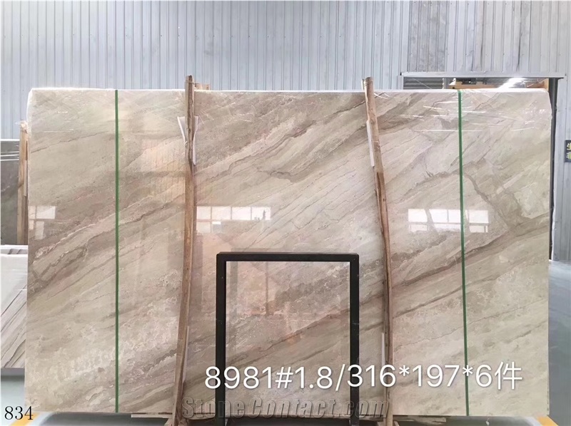 Turkey Dino Beige Marble Slab Wall Floor Tiles Use
