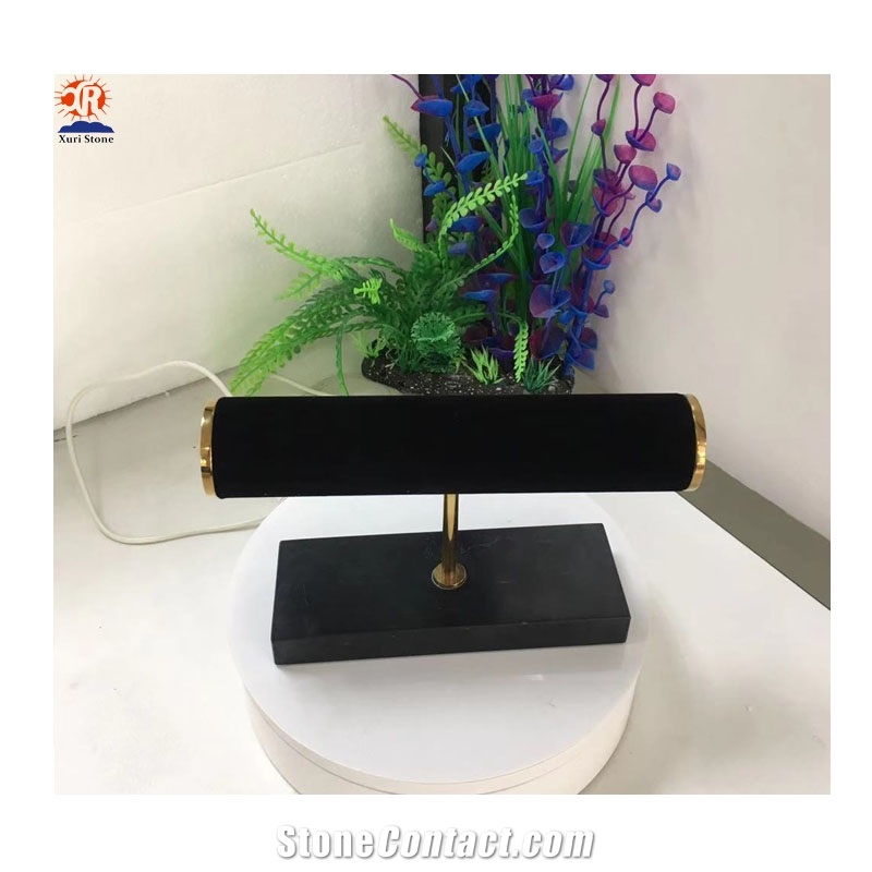 Fashion Black Marble Base and Watch Window Display