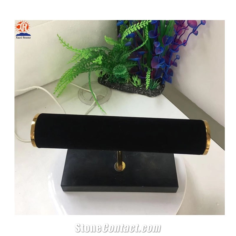 Fashion Black Marble Base and Watch Window Display