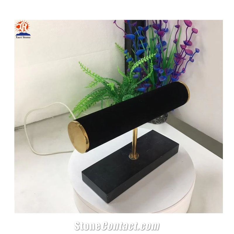 Fashion Black Marble Base and Watch Window Display