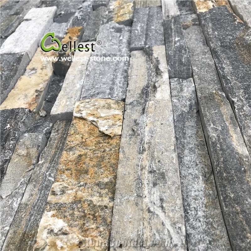 Blue and Rustic Slate Quartzite Wall Stone