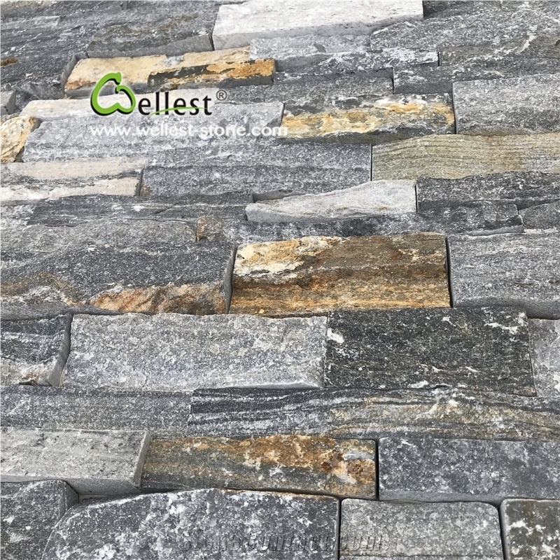 Blue and Rustic Slate Quartzite Wall Stone