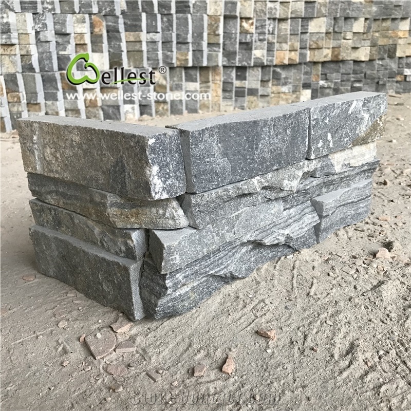Blue and Rustic Slate Quartzite Wall Stone
