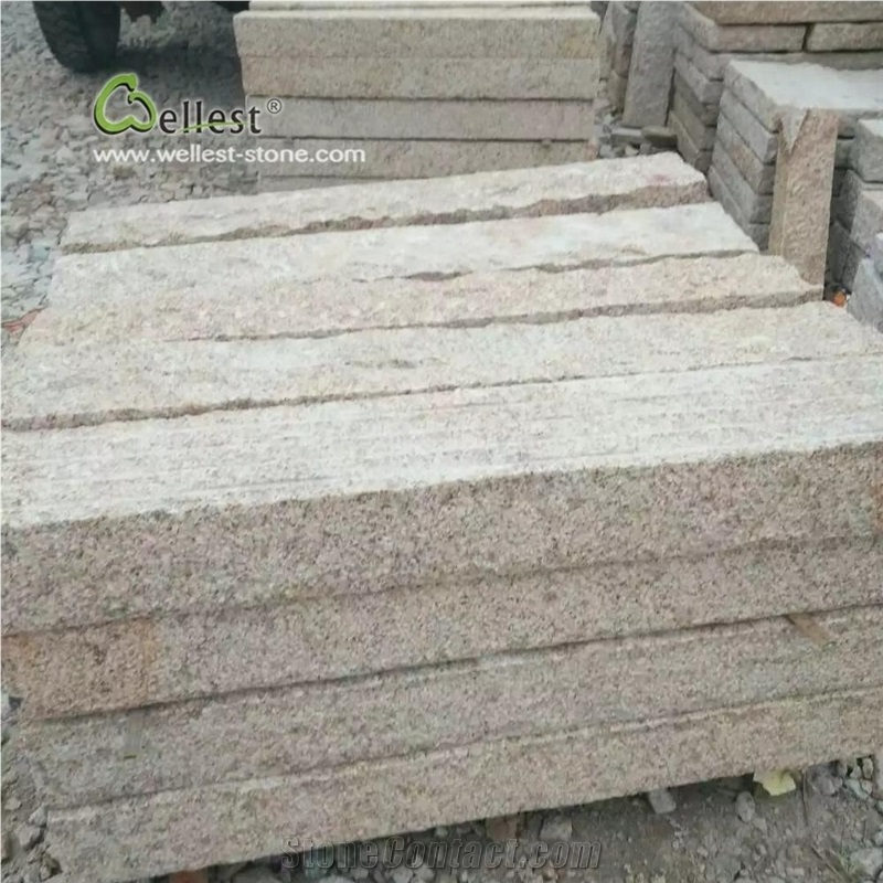 G682 Yellow Granite Pineapple Palisade Kerbs